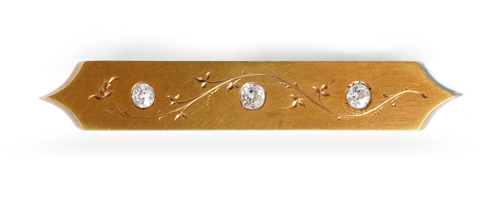 A late Victorian gold and diamond brooch, late 19th century